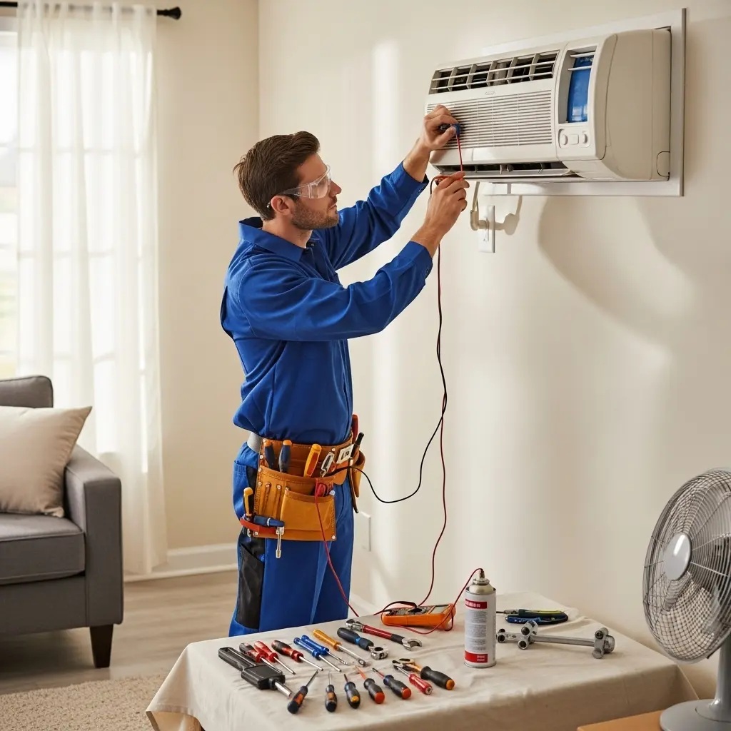 Pursaklar Çetintaş Çetintaş klima gaz dolumu ve bakım – Enerji verimliliği artırıldı. - Teknik servis örneği